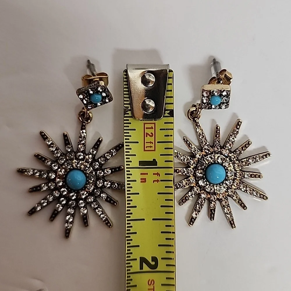 Adornia crystal & Blue Sunburst pierced earrings from Nordstrom. Bright & Bold